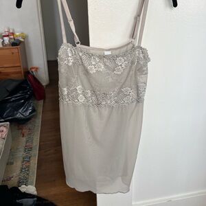 Grey lace camisole
